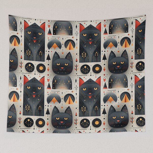 Item preview, Lucky Black Cat Print designed and sold by Inky-Spiration.