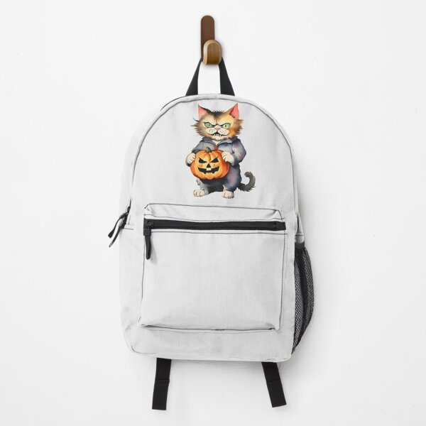 Item preview, Serious Old Cat Carrying a Halloween Pumpkin designed and sold by BloomCatB.