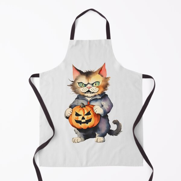 Item preview, Serious Old Cat Carrying a Halloween Pumpkin designed and sold by BloomCatB.