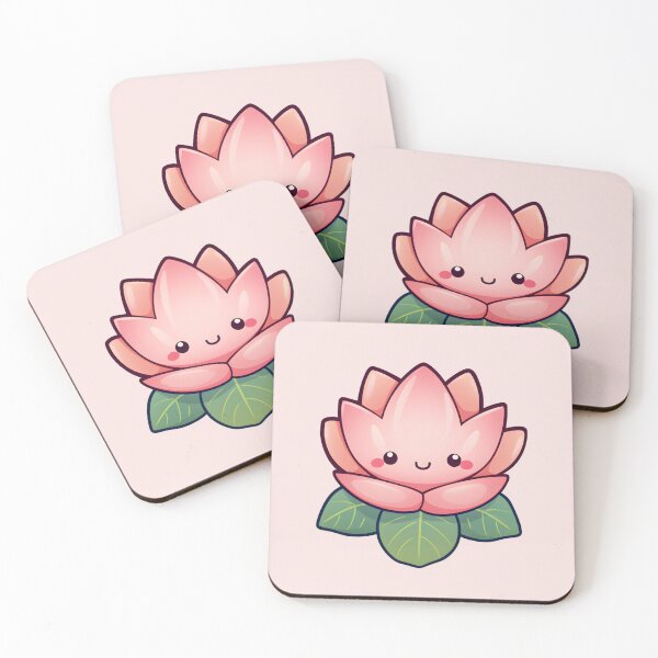 Item preview, Kawaii Pink Lotus Flower  designed and sold by Sereneluna.