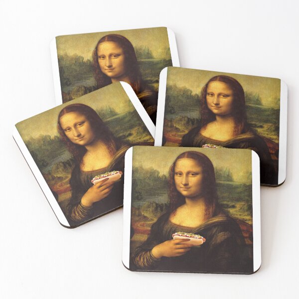 Aperçu de l'œuvre Hot-Dog Mona Lisa Amateurs de hot-dogs créée et vendue par AlquimiaDesign.