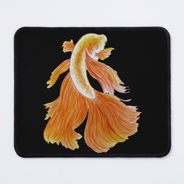 Item preview, Fancy Orange Fish, black background designed and sold by Bridget Vincent.