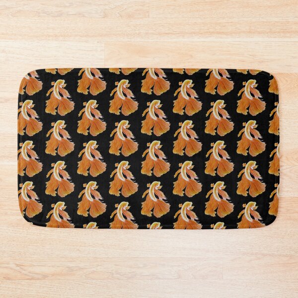 Item preview, Fancy Orange Fish, black background designed and sold by Bridget Vincent.