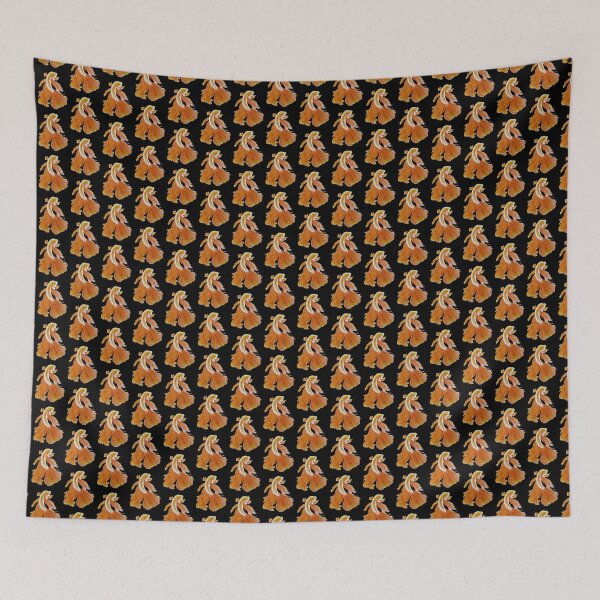 Item preview, Fancy Orange Fish, black background designed and sold by Bridget Vincent.