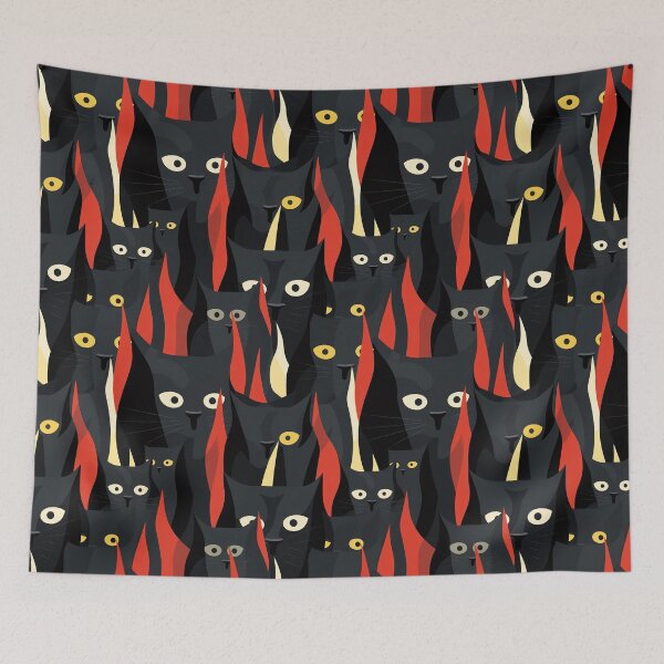 Item preview, Hell of a Black Cat Print designed and sold by Inky-Spiration.