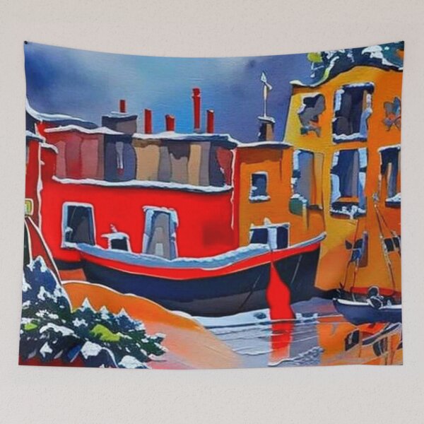 Item preview, Winter at the canal designed and sold by George Hutton Hunter.