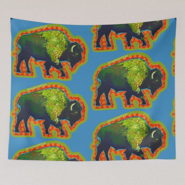 Item preview, My Neighbor the Bison with Polka Dots Cutout designed and sold by Mad World Art Ltd. Co..