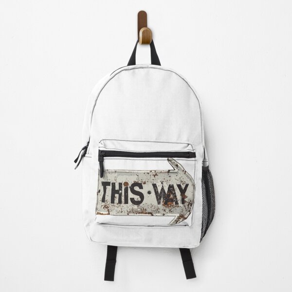 Item preview, This Way Arrow Corroded Metal Sign Rusty Black White Shabby Sticker designed and sold by mac-ondo.