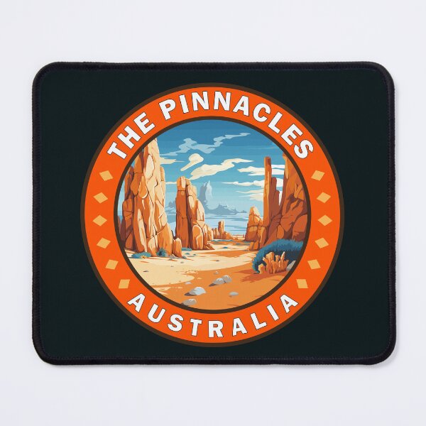 Item preview, The Pinnacles Western Australia Travel Art Badge designed and sold by KrisSidDesigns.
