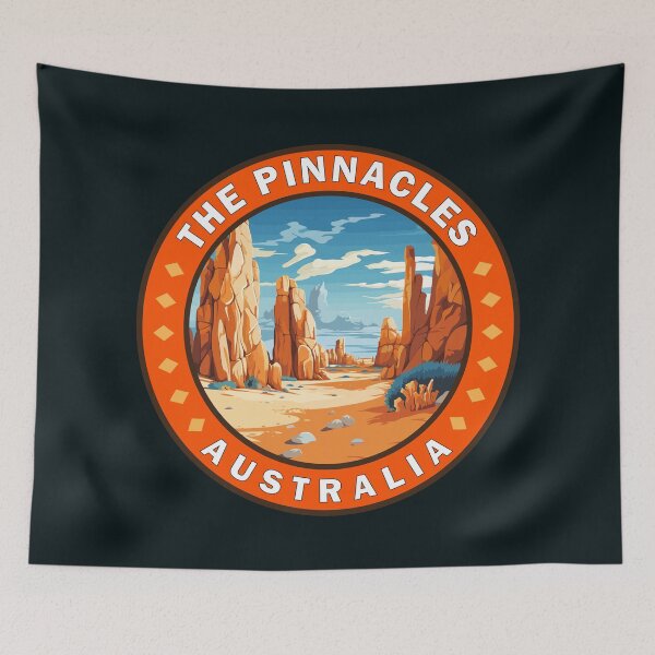 Item preview, The Pinnacles Western Australia Travel Art Badge designed and sold by KrisSidDesigns.