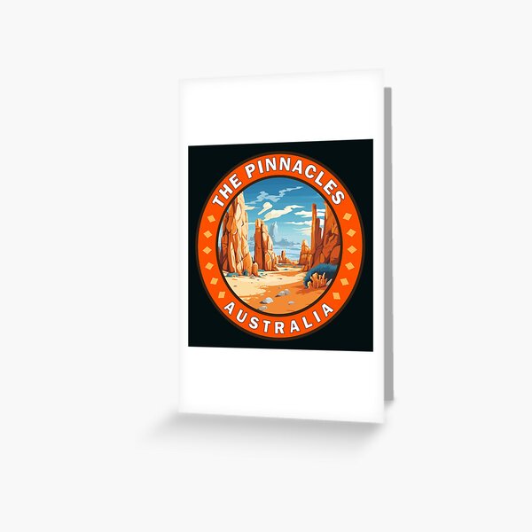 Item preview, The Pinnacles Western Australia Travel Art Badge designed and sold by KrisSidDesigns.