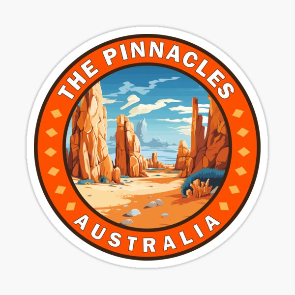 The Pinnacles Western Australia Travel Art Badge Sticker