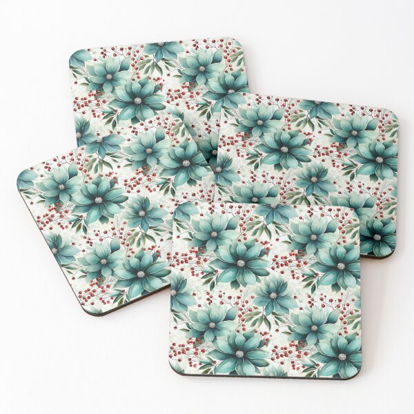 Item preview, Cheerful Christmas Flowers designed and sold by PeppernCo.