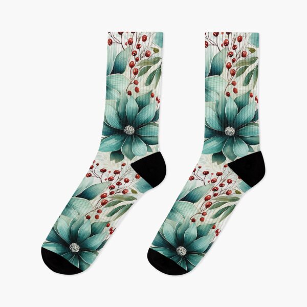 Item preview, Cheerful Christmas Flowers designed and sold by PeppernCo.