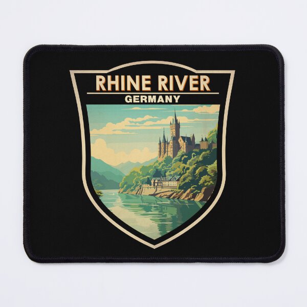 Item preview, Rhine River Germany Section Travel Art Badge designed and sold by KrisSidDesigns.