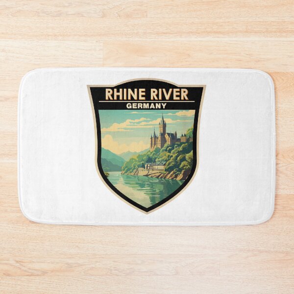 Item preview, Rhine River Germany Section Travel Art Badge designed and sold by KrisSidDesigns.