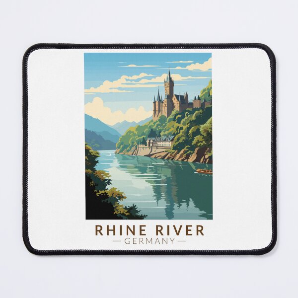 Item preview, Rhine River Germany Section Travel Art Vintage designed and sold by KrisSidDesigns.