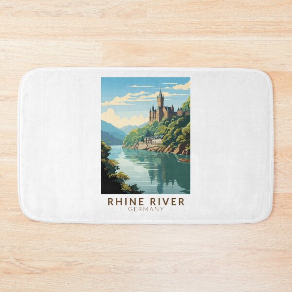 Item preview, Rhine River Germany Section Travel Art Vintage designed and sold by KrisSidDesigns.
