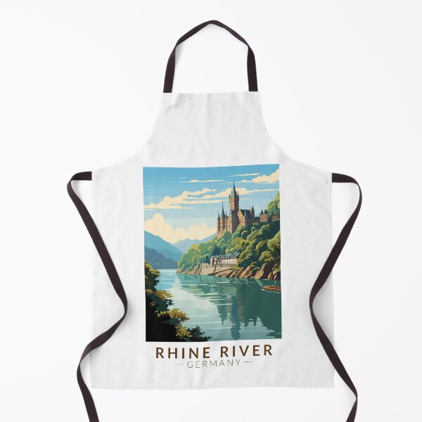 Item preview, Rhine River Germany Section Travel Art Vintage designed and sold by KrisSidDesigns.