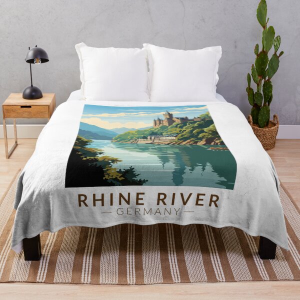 Item preview, Rhine River Germany Section Travel Art Vintage designed and sold by KrisSidDesigns.