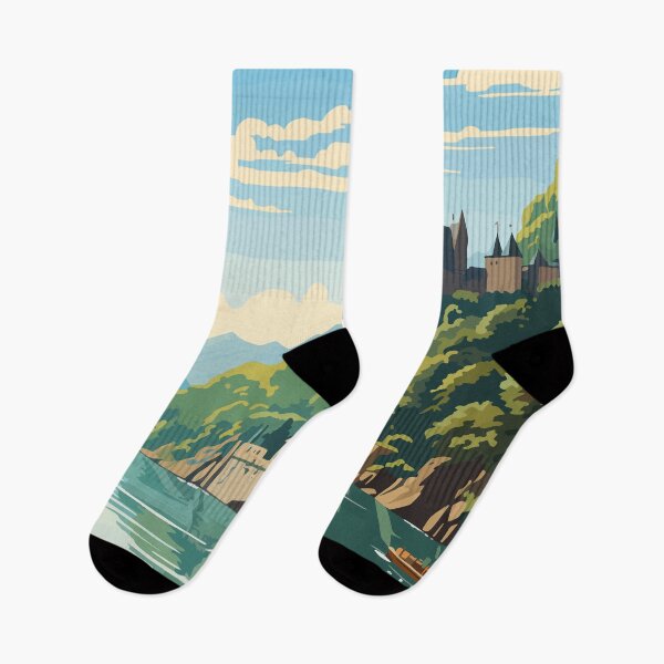 Item preview, Rhine River Germany Section Travel Art Vintage designed and sold by KrisSidDesigns.