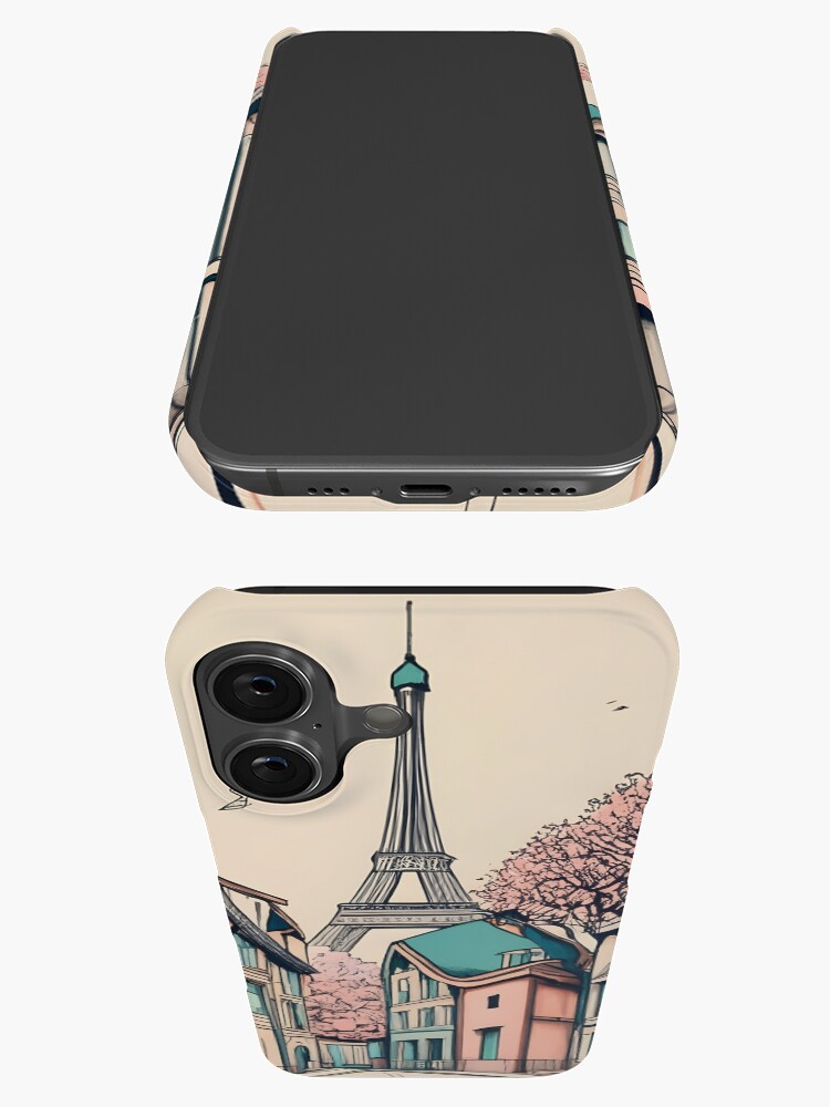 Thumbnail 3 of 4, iPhone Case, Old Traditional French house Chateaux Homes, minimalistic ink drawing designed and sold by Patricks-Art.