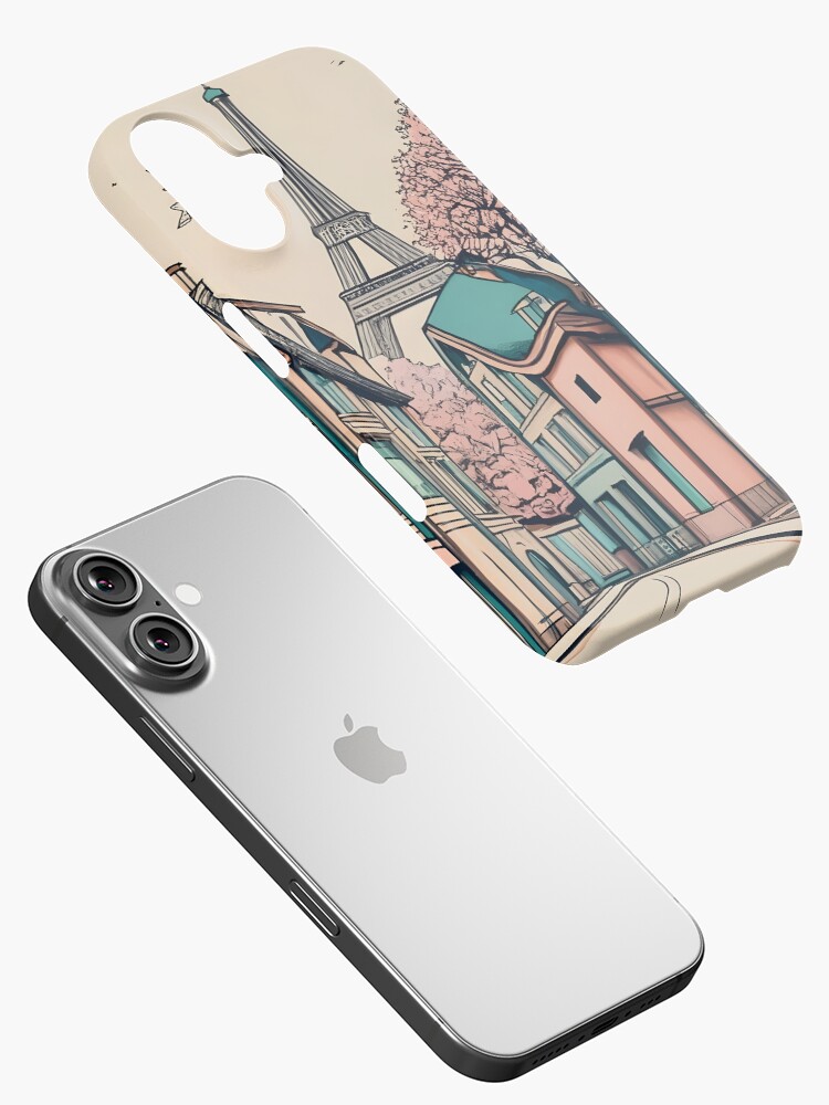 Thumbnail 2 of 4, iPhone Case, Old Traditional French house Chateaux Homes, minimalistic ink drawing designed and sold by Patricks-Art.