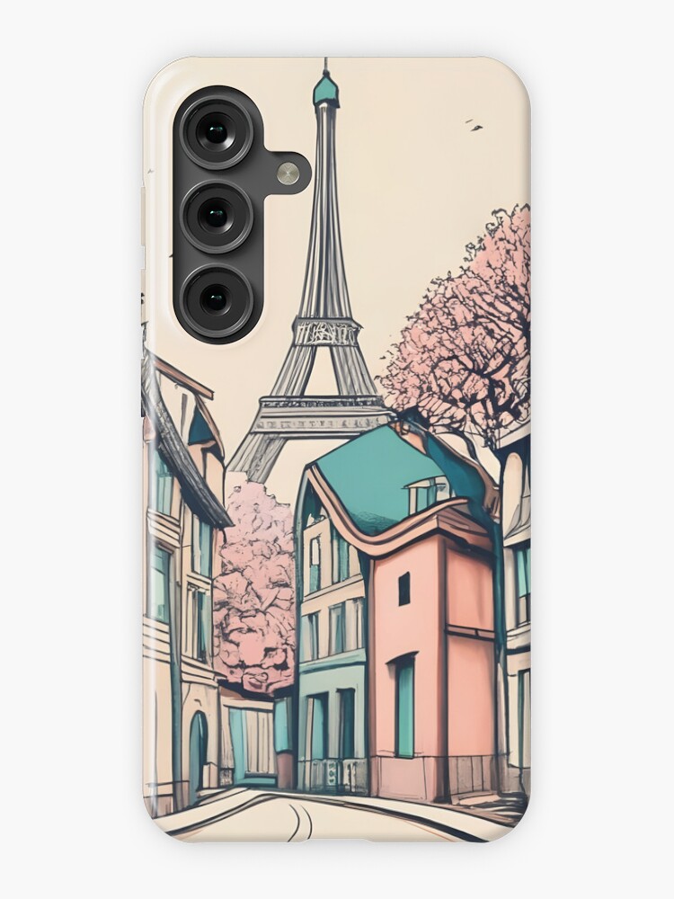 Thumbnail 1 of 4, Samsung Galaxy Phone Case, Old Traditional French house Chateaux Homes, minimalistic ink drawing designed and sold by Patricks-Art.