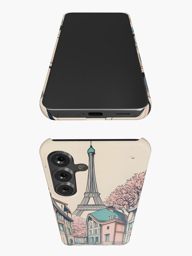 Thumbnail 3 of 4, Samsung Galaxy Phone Case, Old Traditional French house Chateaux Homes, minimalistic ink drawing designed and sold by Patricks-Art.
