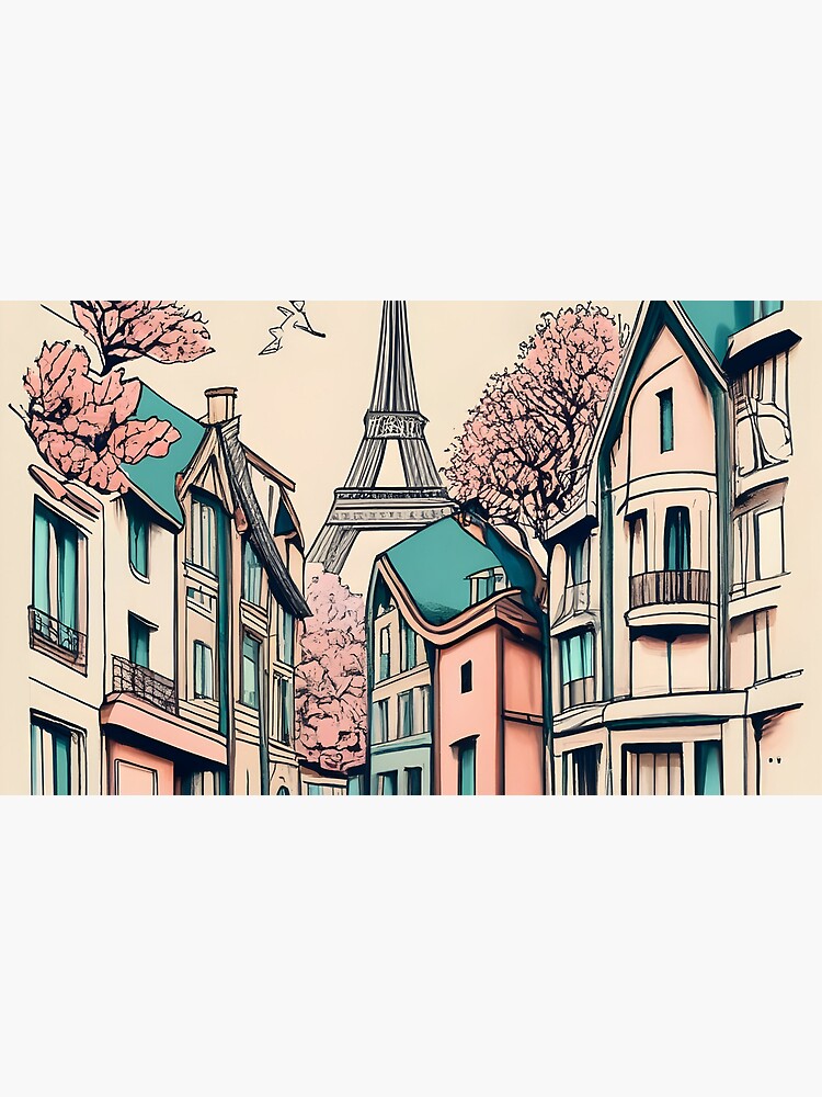 Thumbnail 6 of 6, Coffee Mug, Old Traditional French house Chateaux Homes, minimalistic ink drawing designed and sold by Patricks-Art.