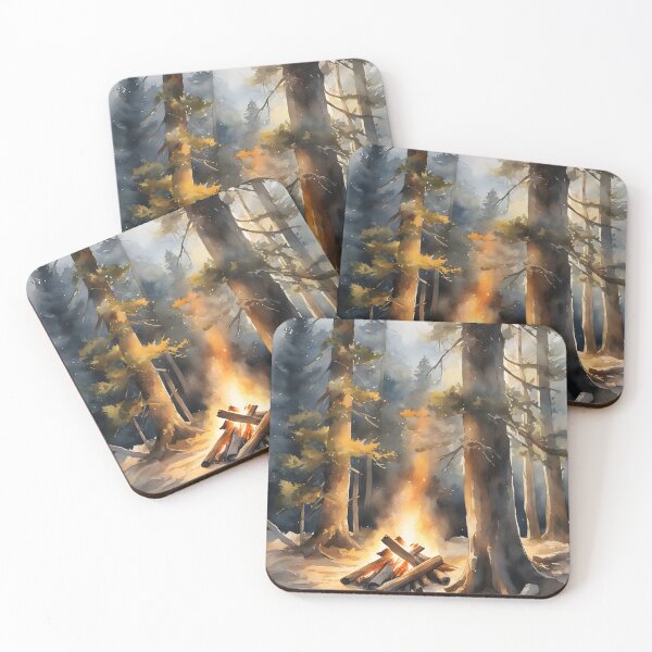 Item preview, Campfire in the Woods Landscape designed and sold by My Artprintz.