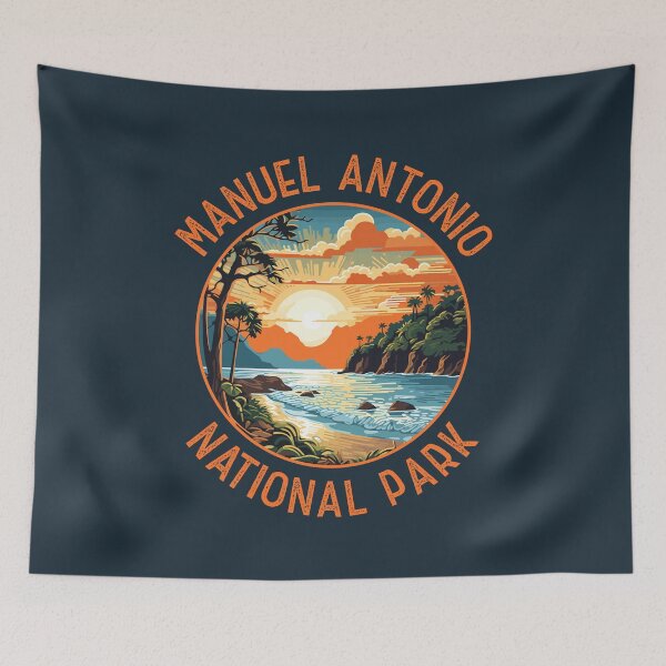 Item preview, Manuel Antonio National Park Retro Distressed Circle designed and sold by KrisSidDesigns.