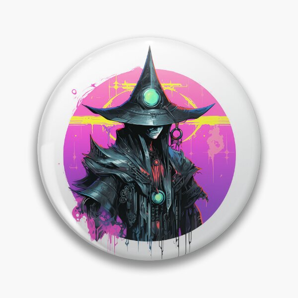 Item preview, Cyberpunk Witch in Neon Colors designed and sold by SchorlCraft.