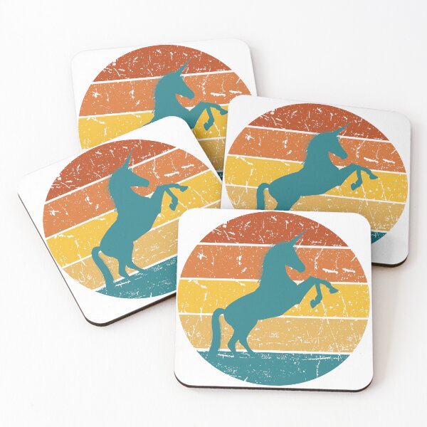 Item preview, Vintage unicorn against a sunset backdrop designed and sold by PrzemekJAS.