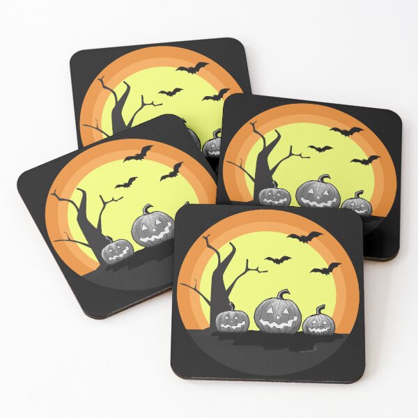 Item preview, Three black and white pumpkins, Halloween designed and sold by mon-artist.