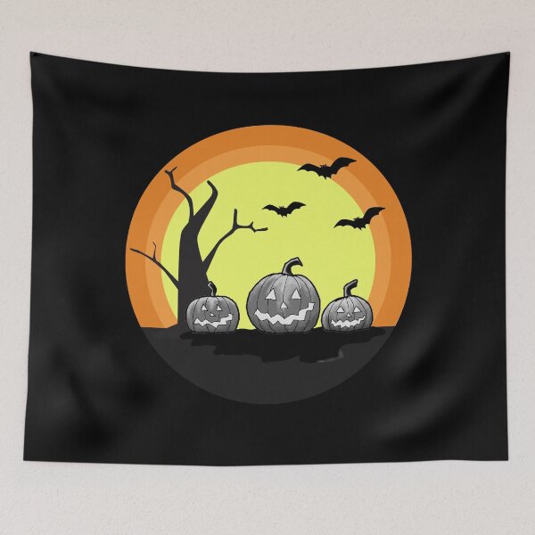 Item preview, Three black and white pumpkins, Halloween designed and sold by mon-artist.