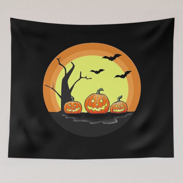 Item preview, Three pumpkins, Halloween scene designed and sold by mon-artist.