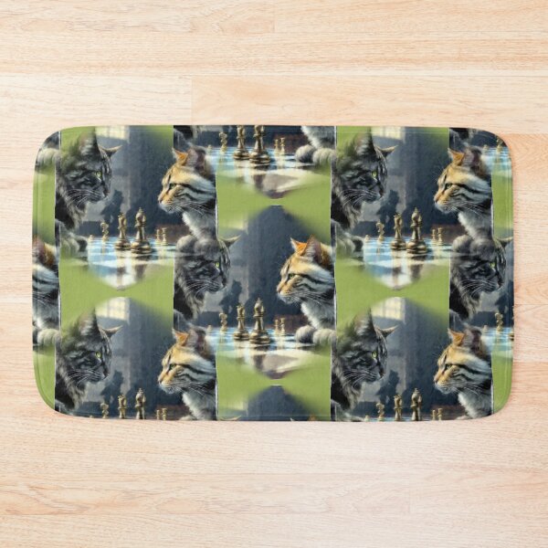Item preview, Cats Play A Game of Chess designed and sold by kristalcurt.