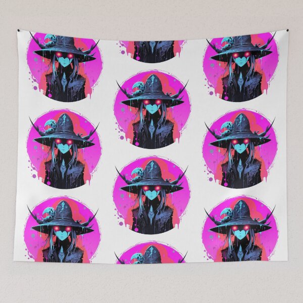 Item preview, Cyberpunk Witch in Neon Colors designed and sold by SchorlCraft.