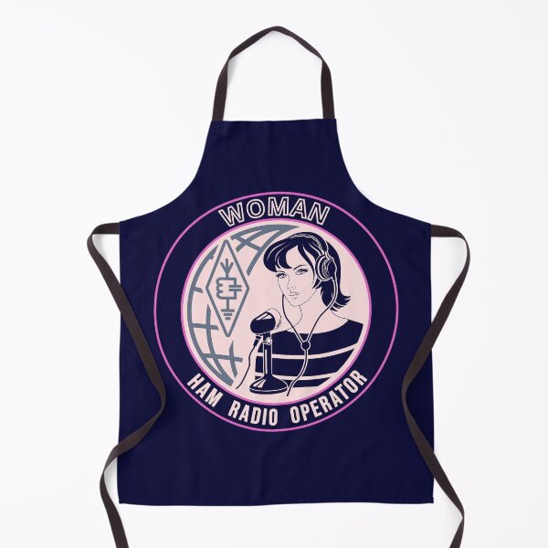 Item preview, Woman HAM Radio Operator - two rings dark navy bg designed and sold by tuzlay.