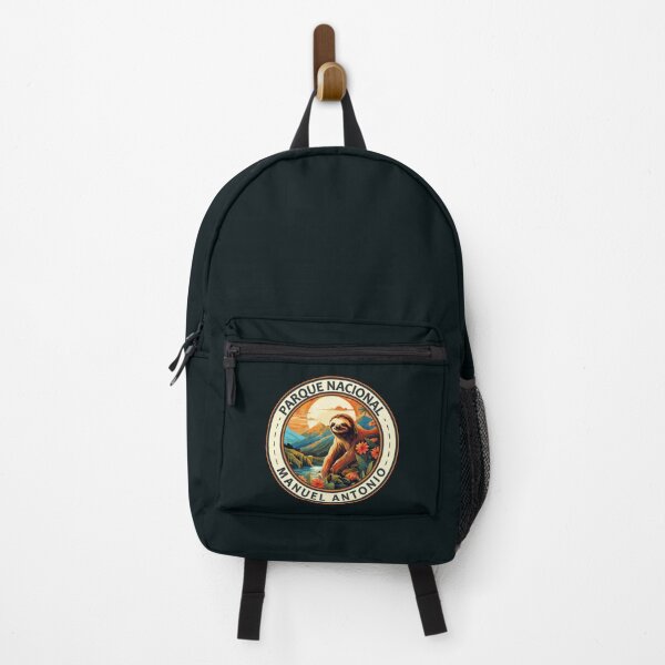 Item preview, Parque Nacional Manuel Antonio Sloth Travel Art Badge designed and sold by KrisSidDesigns.