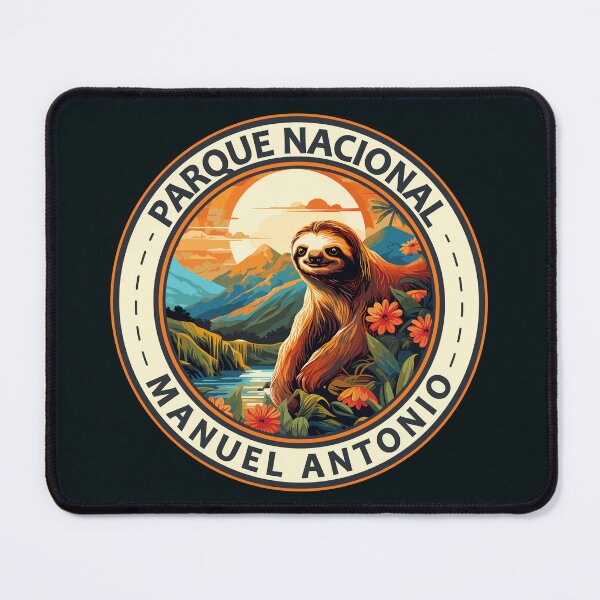 Item preview, Parque Nacional Manuel Antonio Sloth Travel Art Badge designed and sold by KrisSidDesigns.
