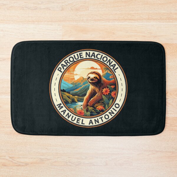 Item preview, Parque Nacional Manuel Antonio Sloth Travel Art Badge designed and sold by KrisSidDesigns.