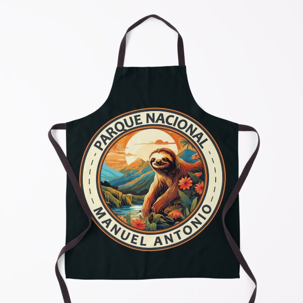 Item preview, Parque Nacional Manuel Antonio Sloth Travel Art Badge designed and sold by KrisSidDesigns.