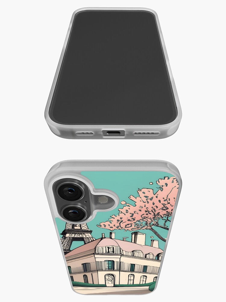 Thumbnail 3 of 5, iPhone Case, Old Traditional French house Chateaux Homes Drawing designed and sold by Patricks-Art.