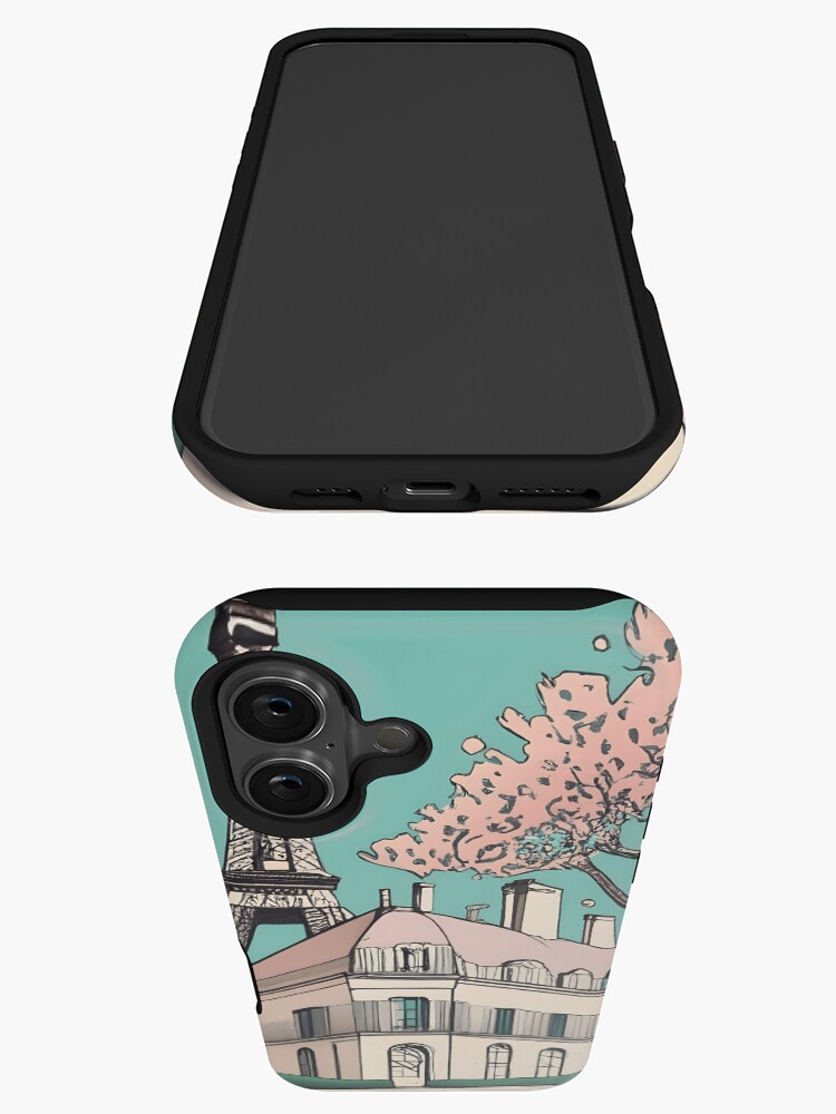 Thumbnail 3 of 4, iPhone Case, Old Traditional French house Chateaux Homes Drawing designed and sold by Patricks-Art.