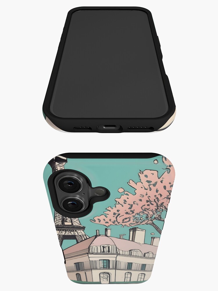 Thumbnail 3 of 4, iPhone Case, Old Traditional French house Chateaux Homes Drawing designed and sold by Patricks-Art.