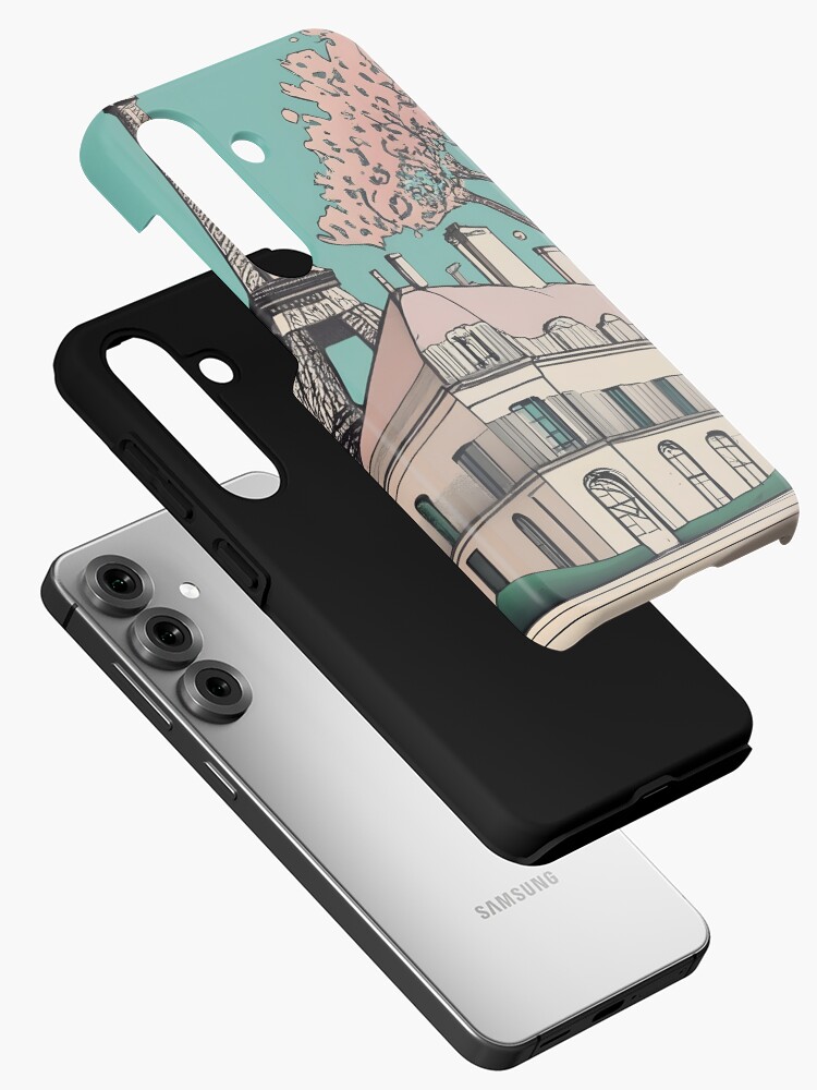 Thumbnail 2 of 4, Samsung Galaxy Phone Case, Old Traditional French house Chateaux Homes Drawing designed and sold by Patricks-Art.