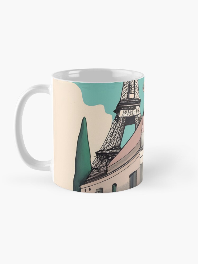Thumbnail 3 of 6, Coffee Mug, Old Traditional French house Chateaux Homes Drawing designed and sold by Patricks-Art.