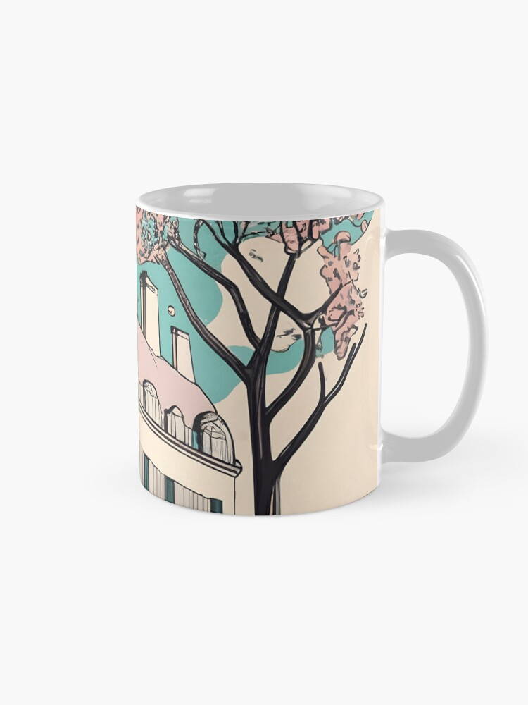 Thumbnail 5 of 6, Coffee Mug, Old Traditional French house Chateaux Homes Drawing designed and sold by Patricks-Art.
